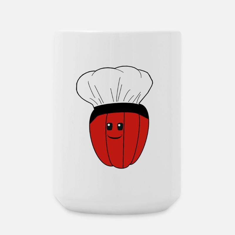 Chef's Hat, Pepper, Pod, Vegetables - Large Mug 440 ml - white