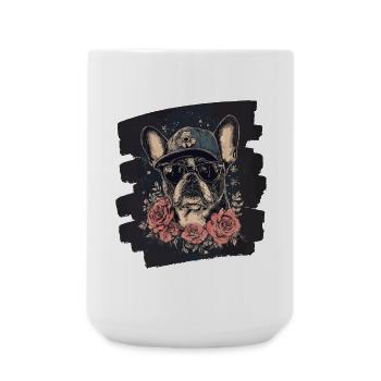 Frenchie Französische Bulldogge - Große Tasse 440 ml - Weiß - Vorne
