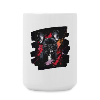 Frenchie Französische Bulldogge - Große Tasse 440 ml - Weiß - Vorne