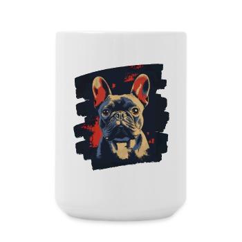 Bouledogue français Frenchie - Grande tasse 440 ml - blanc - Devant