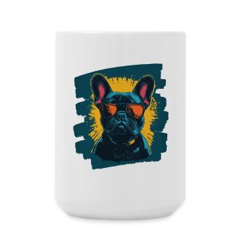 Frenchie Französische Bulldogge - Große Tasse 440 ml - Weiß - Vorne