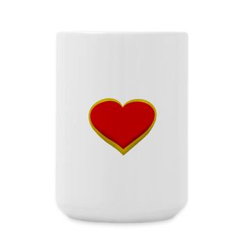 Herz Herzen Liebe Romantik Beziehung - Große Tasse 440 ml - Weiß - Vorne