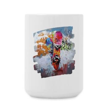 Snowboarder Pulverschnee - Große Tasse 440 ml - Weiß - Vorne