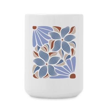 Boho Fleurs Printemps Eté Jardin Nature - Grande tasse 440 ml - blanc - Devant