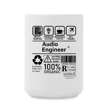 Ingénieur du son multitâche résolution de problèmes - Grande tasse 440 ml - blanc - Devant