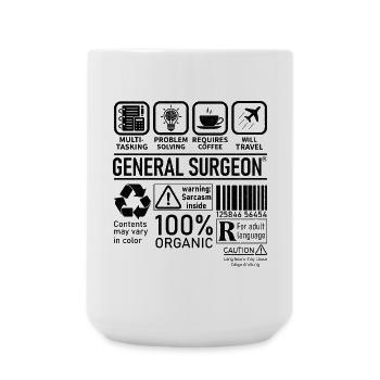 General Surgeon multi tasking problem solving - Large Mug 440 ml - white - Front