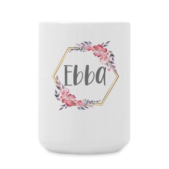 Ebba Girl Name Personalized Gift - Large Mug 440 ml - white - Front