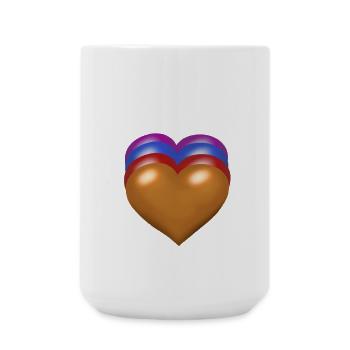 Herz Herzen herzlich - Große Tasse 440 ml - Weiß - Vorne