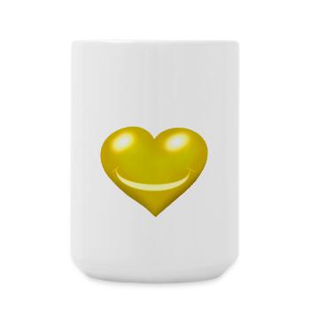 Coeur Coeurs Or Couleurs Émotion Sentiments - Grande tasse 440 ml - blanc - Devant