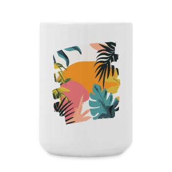 Sommer - Große Tasse 440 ml - Weiß - Vorne