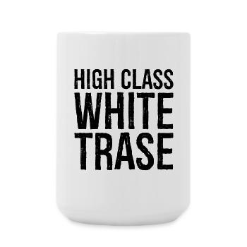 High class white trase - Large Mug 440 ml - white - Front