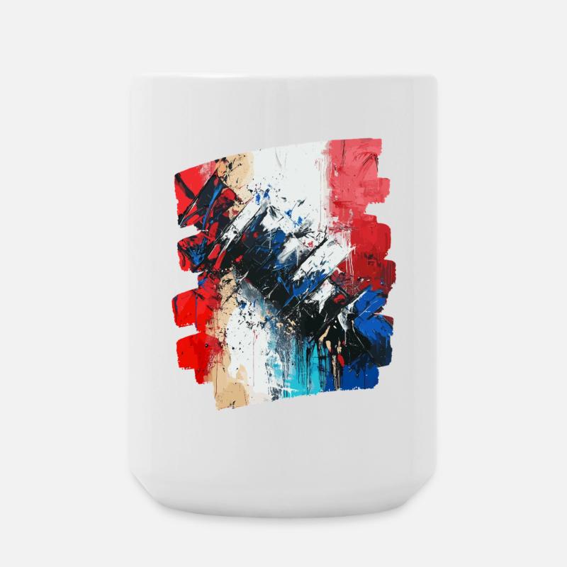 France Drapeau Français - Grande tasse 440 ml - blanc