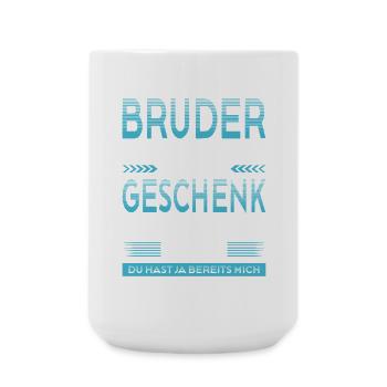 Bruder Bester Bruder Der Welt Geschenke - Große Tasse 440 ml - Weiß - Vorne