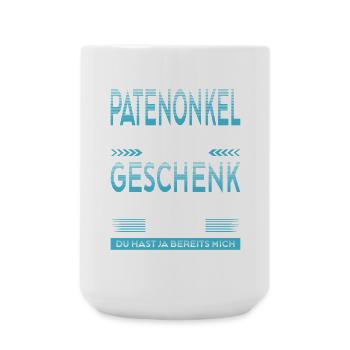 Patenonkel Bester Patenonkel Der Welt Geschenke - Große Tasse 440 ml - Weiß - Vorne