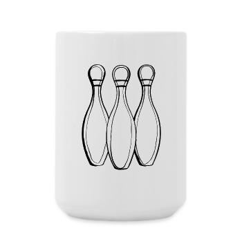 Bowling Line Art - Large Mug 440 ml - white - Front