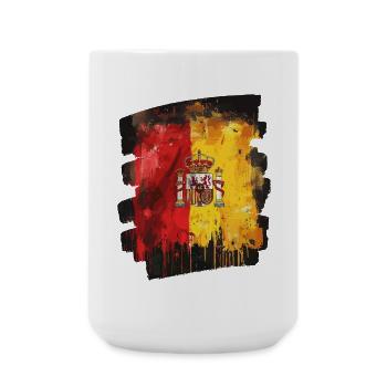 Spanische Flagge Spanien - Große Tasse 440 ml - Weiß - Vorne