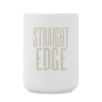 Straight Edge Lettering for Straight Edger Life - Large Mug 440 ml - white - Front