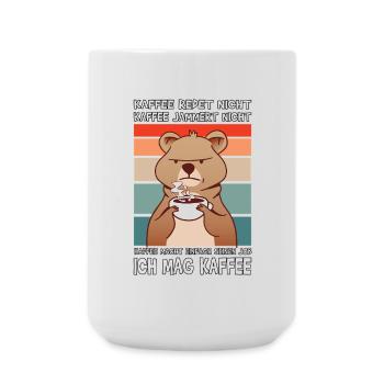 Lustige Morgenmuffel Kaffee Sprüche  - Große Tasse 440 ml - Weiß - Vorne