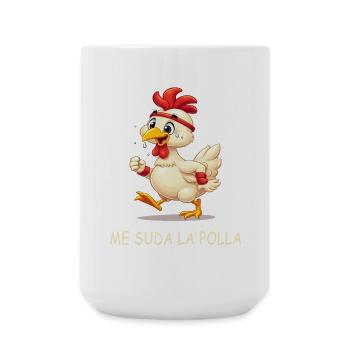 Animiertes schwitziges Huhn - Große Tasse 440 ml - Weiß - Vorne