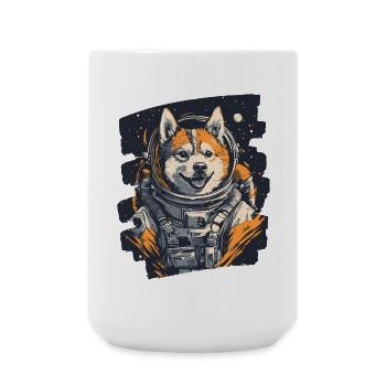 Husky Astronaut - Large Mug 440 ml - white - Front