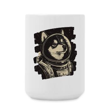 Husky Astronaut - Large Mug 440 ml - white - Front