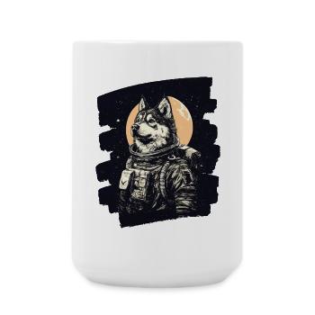 Husky Astronaut - Large Mug 440 ml - white - Front