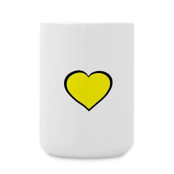 Herz Herzen Freundschaft - Große Tasse 440 ml - Weiß - Vorne