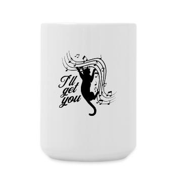 Musical Cat Sheet Music I'll Get You - Large Mug 440 ml - white - Front