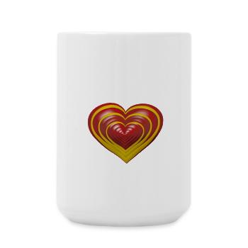 Coeurs Coeurs Saint-Valentin Saint-Valentin Anniversaire de la Saint-Valentin - Grande tasse 440 ml - blanc - Devant