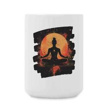 Yoga Namaste Meditation - Große Tasse 440 ml - Weiß - Vorne