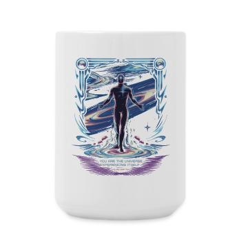 Kosmisches Selbst | Zitat von Alan Watts Universe - Große Tasse 440 ml - Weiß - Vorne