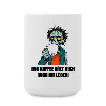 Kaffee-Zombie - Große Tasse 440 ml - Weiß - Vorne