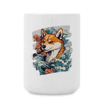 Shiba Inu - Large Mug 440 ml - white - Front
