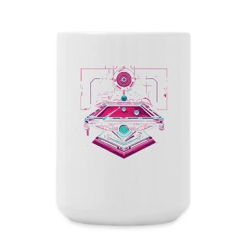Billard Steampunk Look - Große Tasse 440 ml - Weiß - Vorne
