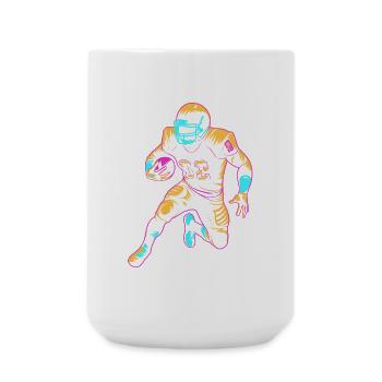 Football Spieler - Große Tasse 440 ml - Weiß - Vorne