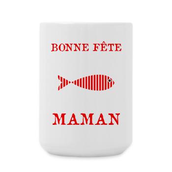 FÊTE DES MÈRES. BONNE FÊTE MAMAN. MAMAN. FÊTE - Grande tasse 440 ml - blanc - Devant