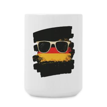 Sonnenbrille Deutschland Flagge - Große Tasse 440 ml - Weiß - Vorne