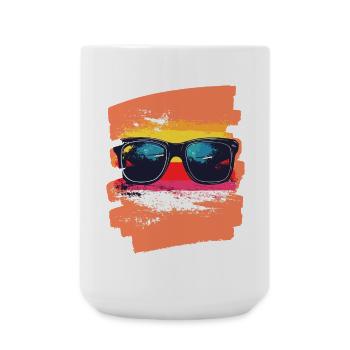 Sonnenbrille - Große Tasse 440 ml - Weiß - Vorne