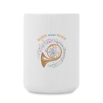 Le corniste aime le cor Jouer du cor français dans l’orchestre - Grande tasse 440 ml - blanc - Devant