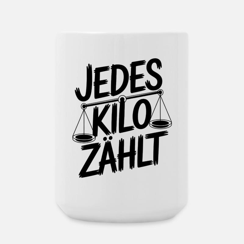 Every kilo counts - Large Mug 440 ml - white