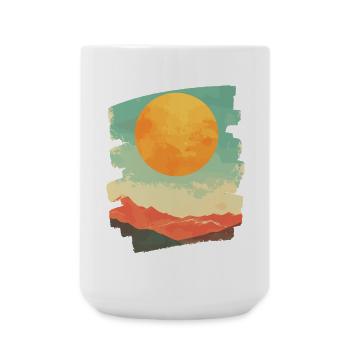 Summer Sun Sunset - Large Mug 440 ml - white - Front