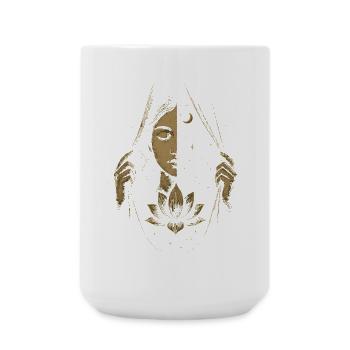 Entre les mondes Art cosmique du lotus - Grande tasse 440 ml - blanc - Devant