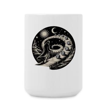 Alchemist's Spiral Path Symbolkunst - Große Tasse 440 ml - Weiß - Vorne