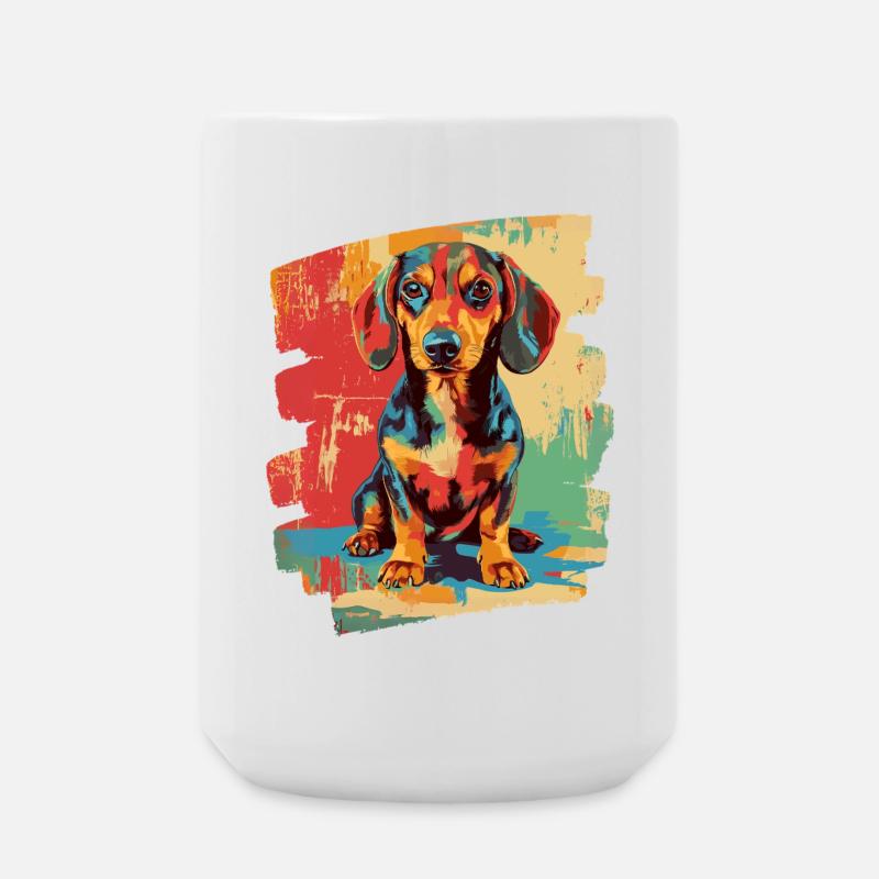 Dackel - Große Tasse 440 ml - Weiß