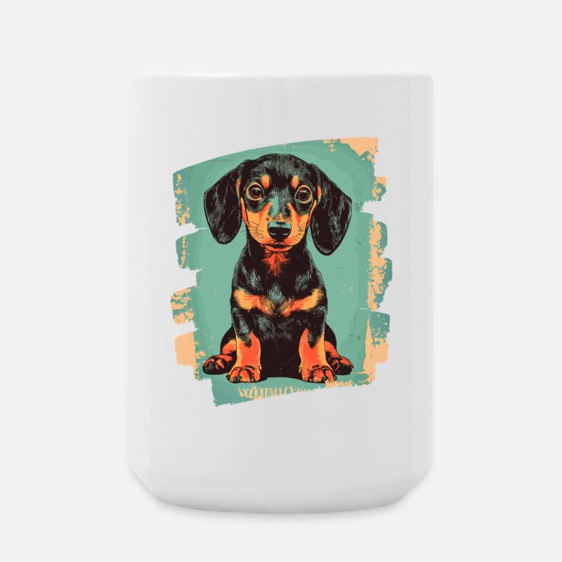 Dackel Dachshund - Große Tasse 440 ml - Weiß