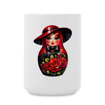 Fille russe ! Matriochka Russe pour Russes - Grande tasse 440 ml - blanc - Devant