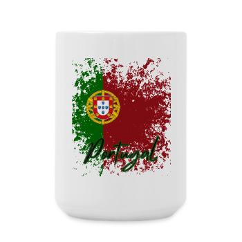 Flag of Portugal, Portuguese pride - Large Mug 440 ml - white - Front