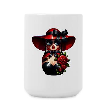Fille russe ! Matriochka Russe pour Russes - Grande tasse 440 ml - blanc - Devant