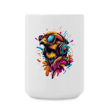 Falke Turmfalke Falkenjagd Wanderfalke Süße Falken - Große Tasse 440 ml - Weiß - Vorne