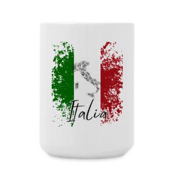 Italian flag, Italian pride - Large Mug 440 ml - white - Front
